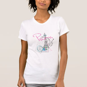 "Paris with Love, Eiffel Tower" French T-Shirt