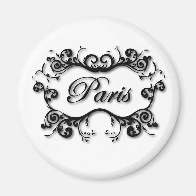 Paris with Scrolls Magnet (Front)