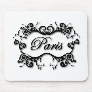 Paris with Scrolls Mouse Pad