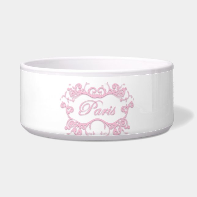 Paris with Scrolls pink Bowl (Front)