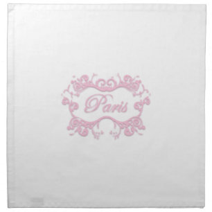 Paris with Scrolls pink Napkin