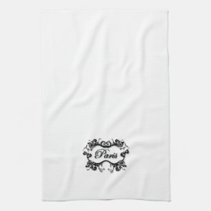 Paris with Scrolls Towel