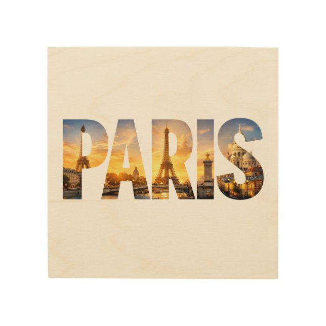 Paris Wood Canvas Art (Front)