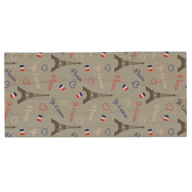 Paris Wood Flash Drive (Front)