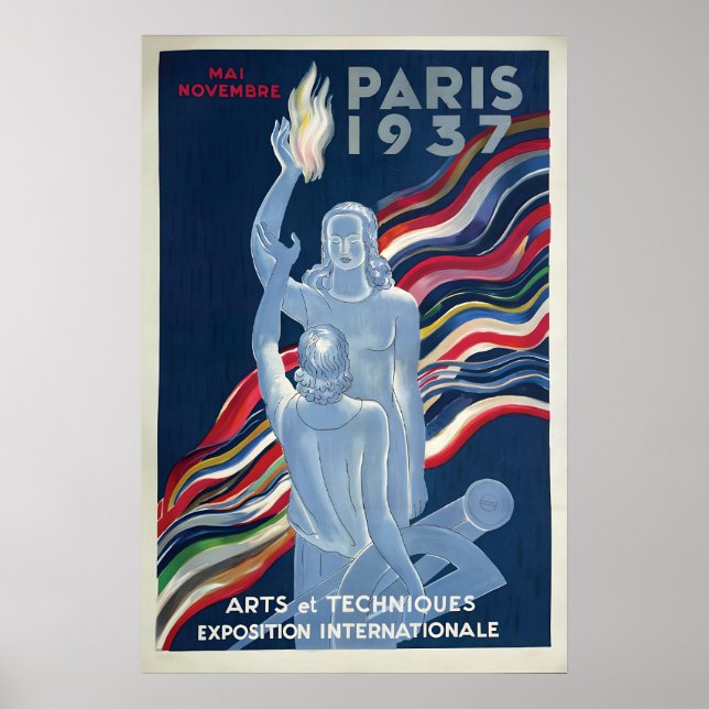 Paris World's Fair 1937 Poster Vintage (Front)