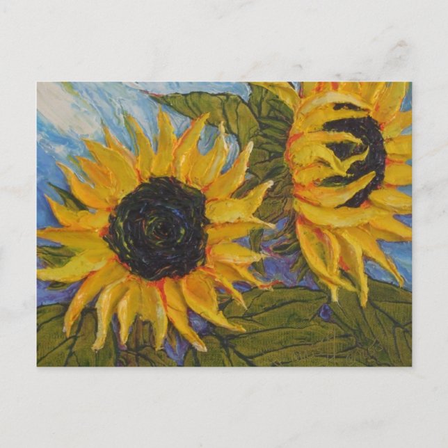 Paris' Yellow Sunflower Postcard (Front)