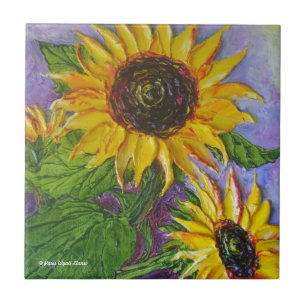 Paris' Yellow Sunflowers Tile