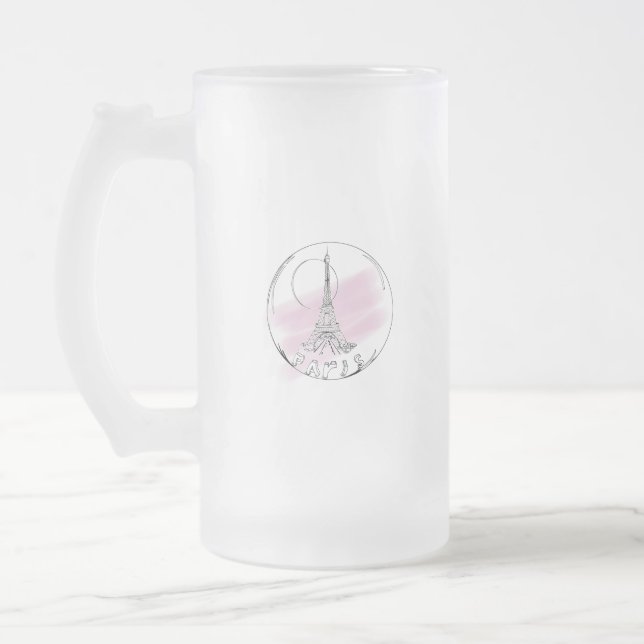 parisfio frosted glass beer mug (Left)
