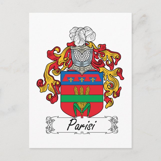 Parisi Family Crest Postcard (Front)