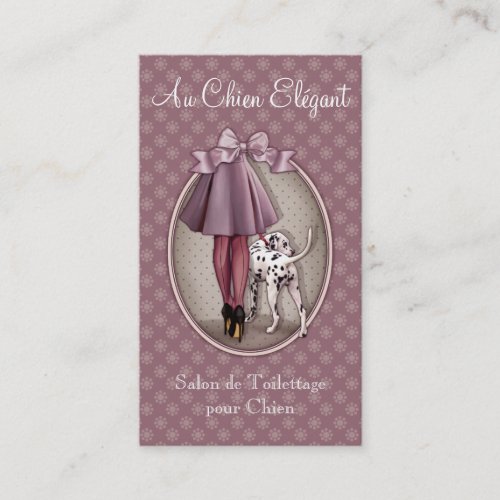 Parisian and its Dalmatian in walk Business Card