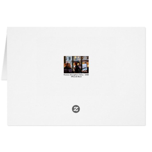 Parisian Atmosphere Caline Rue Rambuteau Card (Back Horizontal)