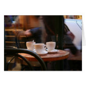 Parisian Atmosphere Coffee Guest or Ghost Card (Front Horizontal)