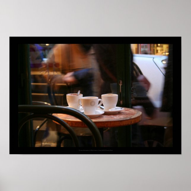 Parisian Atmosphere Coffee Guest or Ghost Poster (Front)