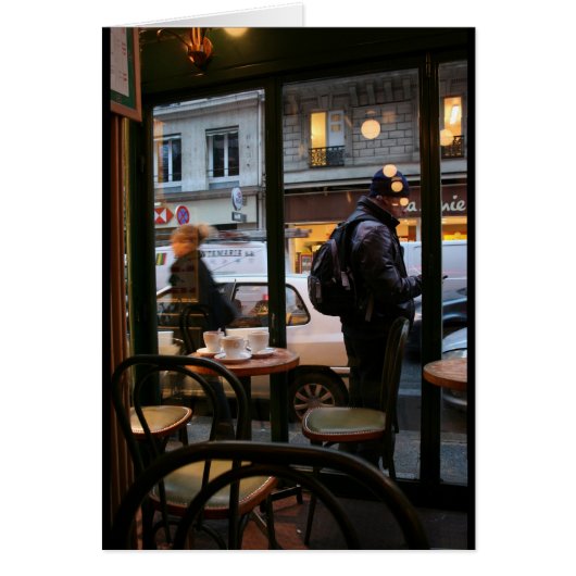 Parisian Atmosphere Rue Rambuteau Beaubourg Card (Front)