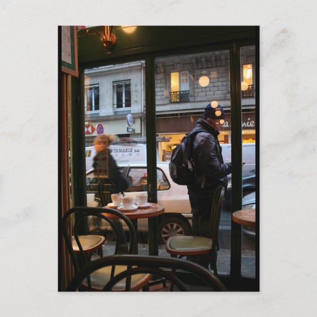 Parisian Atmosphere Rue Rambuteau near Beaubourg Postcard (Front)