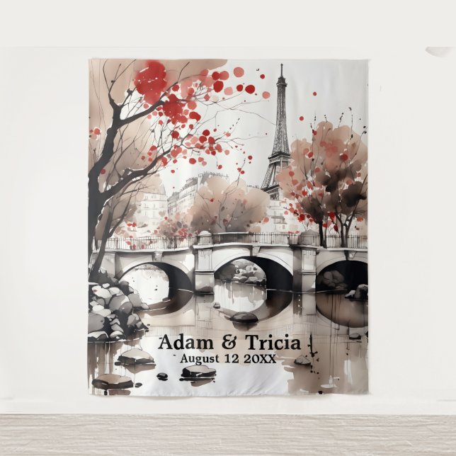 Parisian Autumn Dream Wedding Backdrop (Front)