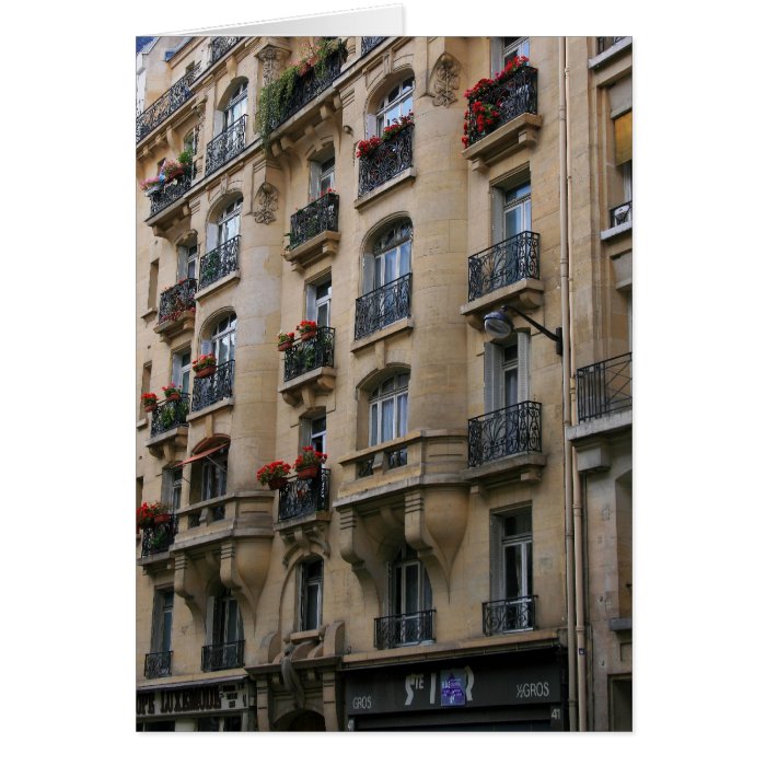 Parisian Balconies Greeting Card