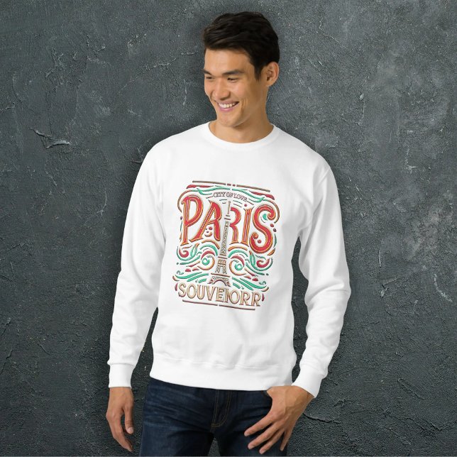 Parisian Bloom Love Symphony Mens Sweatshirt (Creator Uploaded)