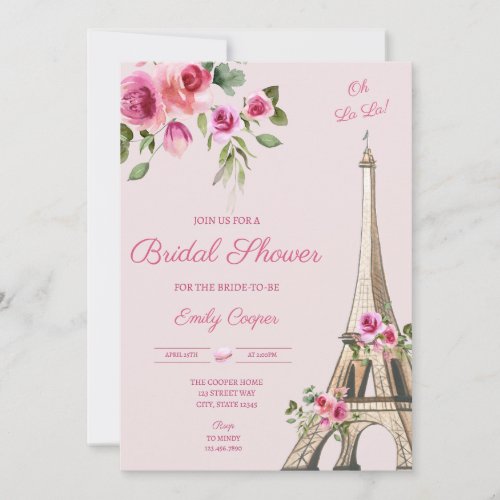 Parisian Bridal Shower Invitation