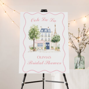 Parisian Bridal Shower Paris cafe Foam Board