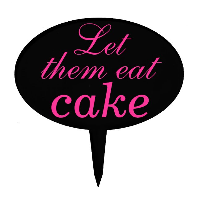 Parisian Cake Pick in fuchsia & black (Front)