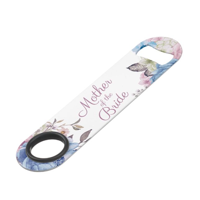 Parisian Charm Blue & Pink Mother of the Bride Bar Key (Front Angled)