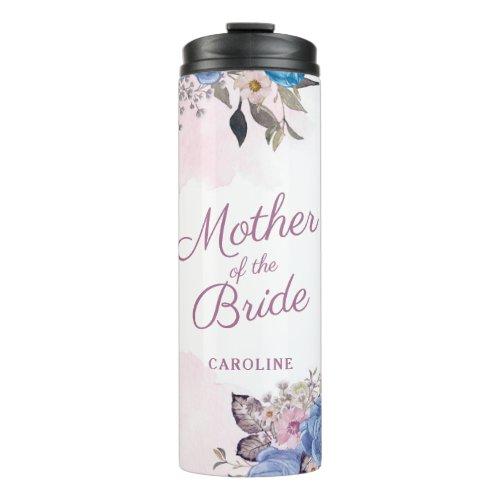 Parisian Charm Blue  Pink Mother of the Bride Thermal Tumbler