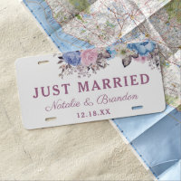 Parisian Charm Blue & Pink Wedding Just Married