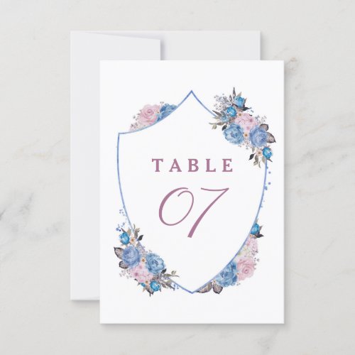 Parisian Charm Crest Seating Wedding Table Numbers