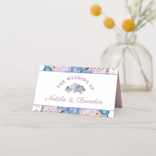 Parisian Charm Floral Reserved Seating Wedding Place Card