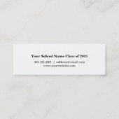 Parisian chic graduation insert class of name card (Back)