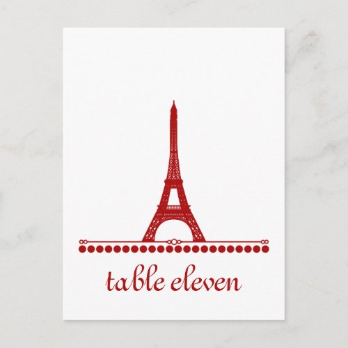 Parisian Chic Table Postcard Red Postcard