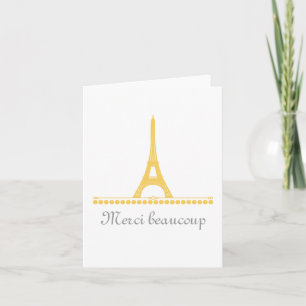 Parisian Chic Thank You Card, Yellow