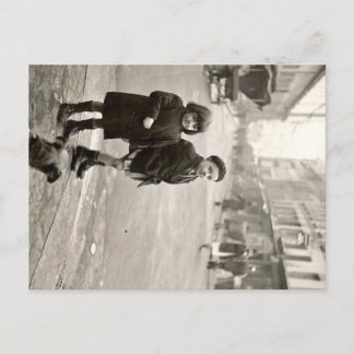 Parisian children 1940 France Holiday Postcard