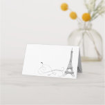 Parisian Doodles Place Card Or Escort Card at Zazzle