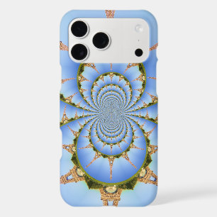 Parisian Dream Eiffel Tower Kaleidoscope Blue Sk iPhone 17 Pro Max Case