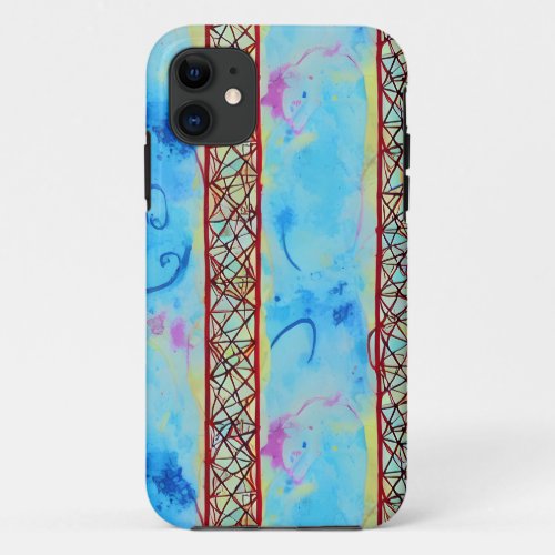 Parisian Dreams A Colorful Eiffel Tower iPhone 11 Case