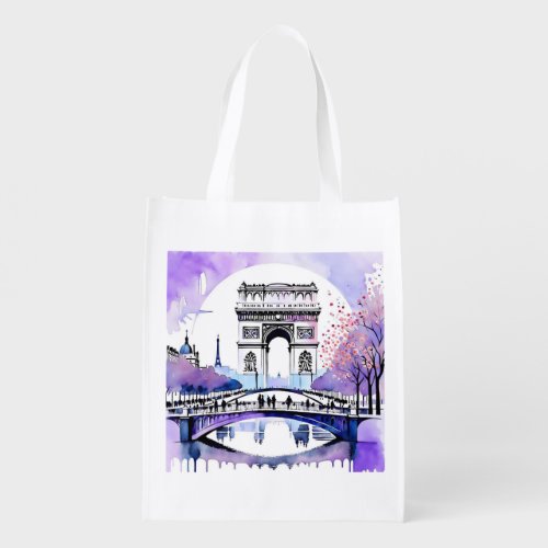 Parisian Dreamscape Grocery Bag