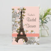 Parisian Eiffel Tower Bridal Shower Invitations (Standing Front)