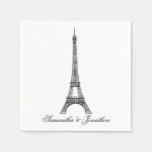 Parisian Eiffel Tower Wedding Custom Napkins at Zazzle