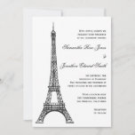 Parisian Eiffel Tower Wedding Invitation at Zazzle