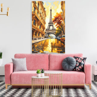 Parisian Elegance / The Eiffel Tower in Light  Canvas Print