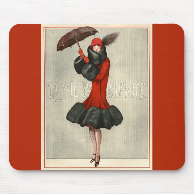 Parisian Fashion Illustration Mousepads (Front)