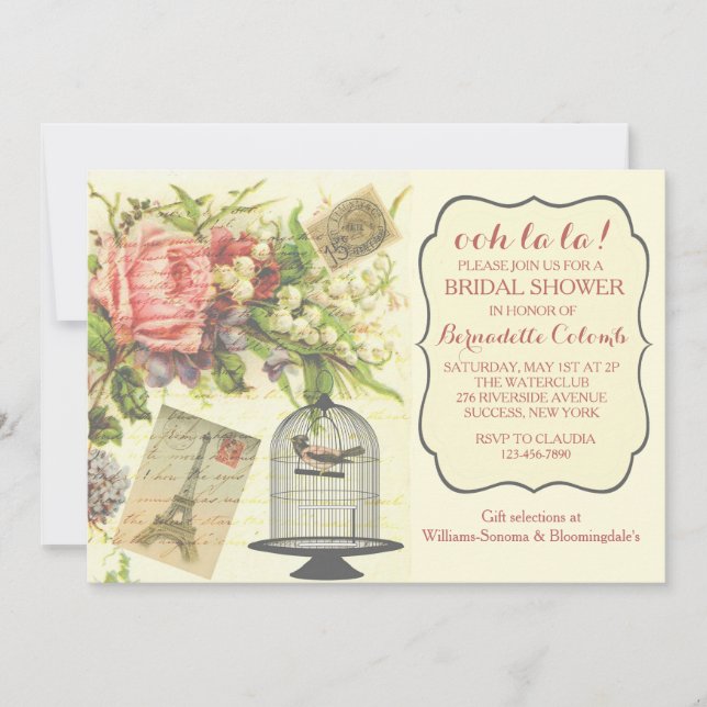 Parisian Flair Invitation (Front)
