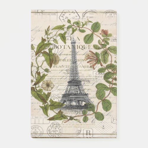 parisian french botanical art paris eiffel tower post_it notes