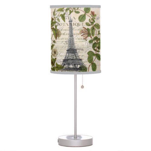 parisian french botanical art paris eiffel tower table lamp
