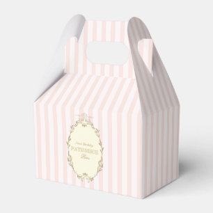 Parisian French Patisserie Vintage Party Pink Favor Boxes