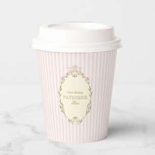 Parisian French Patisserie Vintage Party Pink  Paper Cups