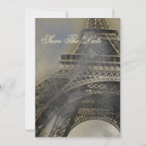 Parisian french wedding save the date