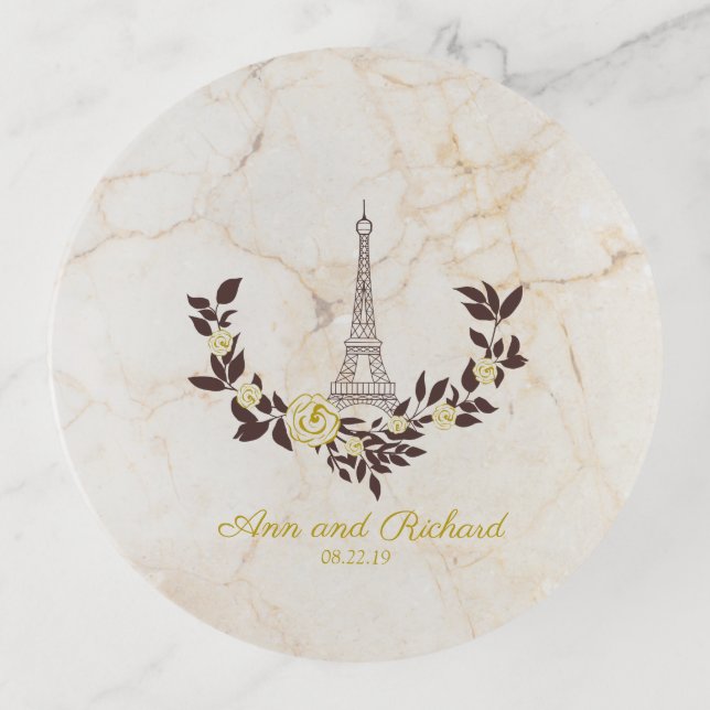 Parisian-inspired Design with a Romantic Wreath Trinket Tray (Front)
